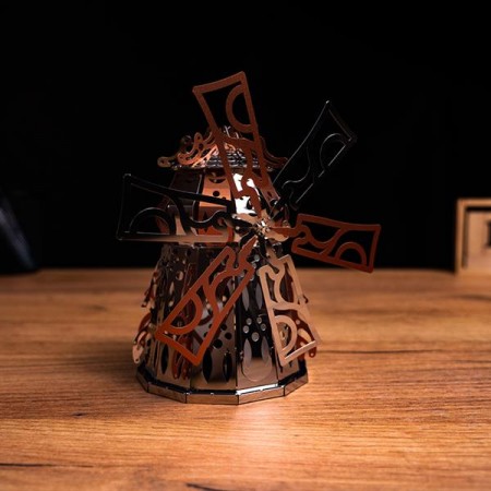 Колекційна модель-конструктор Metal Time Mysterious Mill Млин електронний двоколірна MT054 Колекційна модель-конструктор Metal Time Mysterious Mill Млин електронний двоколірна MT054