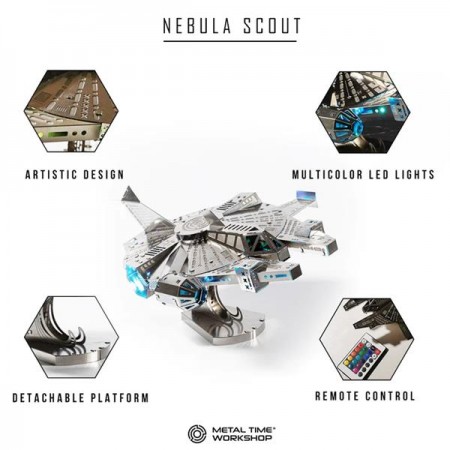 Коллекцiйна модель-конструктор Metal Time Nebula Scout Spaceship Зореліт MT098 Коллекцiйна модель-конструктор Metal Time Nebula Scout Spaceship Зореліт MT098