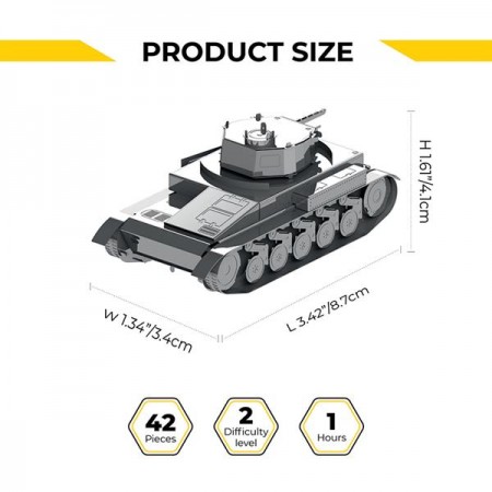 Колекційна модель-конструктор Metal Time Pz.Kpfw. II танк MT060 Колекційна модель-конструктор Metal Time Pz.Kpfw. II танк MT060
