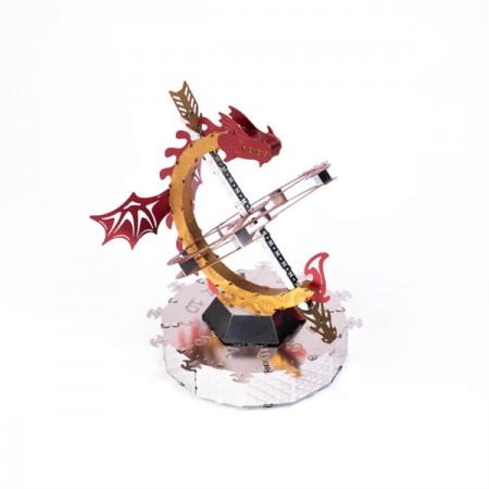 Коллекционная модель-конструктор Metal Time Sun Chaser Dragon Stand Clock Солнечные часы MT025