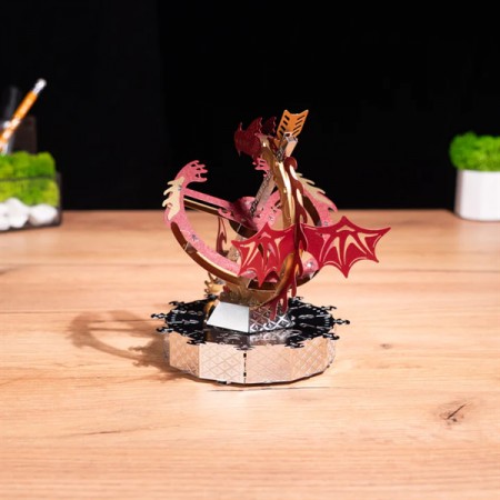 Коллекционная модель-конструктор Metal Time Sun Chaser Dragon Stand Clock Солнечные часы MT025