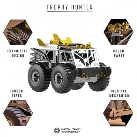 Колекційна модель-конструктор Metal Time Trophy Hunter механічний позашляховик MT056 Колекційна модель-конструктор Metal Time Trophy Hunter механічний позашляховик MT056