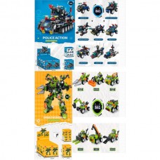 Конструктор полиция и строительная техника BabyToys 0918-73-74, 8 в 1