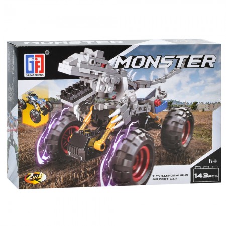 Конструктор машинка-монстр BabyToys 123-338-41, 116-143 детали