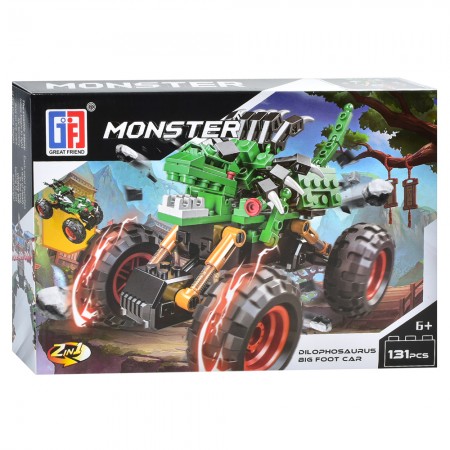 Конструктор машинка-монстр BabyToys 123-338-41, 116-143 детали