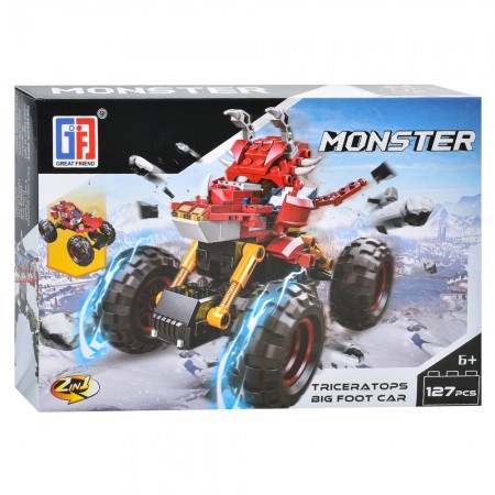 Конструктор машинка-монстр BabyToys 123-338-41, 116-143 детали
