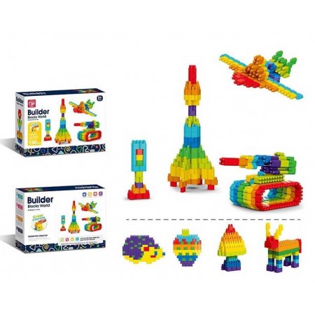 Блочный конструктор BabyToys 188-668 180 деталей разноцветный