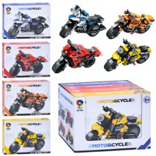 Конструктор мотоцикл BabyToys 47003, 4 вида, пластик