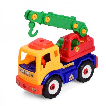 Конструктор на шурупах BabyToys 5466 экскаватор кран 24см