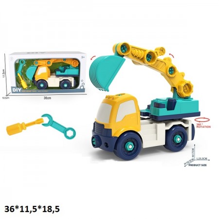 Конструктор экскаватор BabyToys 728-A со шурупами