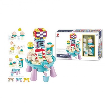 Конструктор столик BabyToys 77018 179 элементов с водяными игрушками