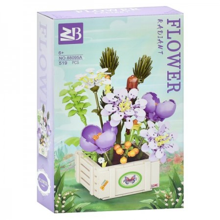 Конструктор блочный BabyToys цветы 516 деталей