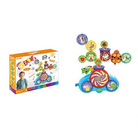 Конструктор с шестеренками BabyToys 88902 на батарейках