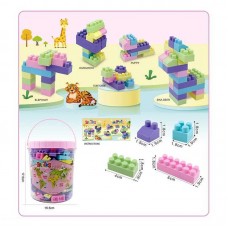 Блочный конструктор BabyToys 9331-5 в ведре разноцветный Блочный конструктор BabyToys 9331-5 в ведре разноцветный