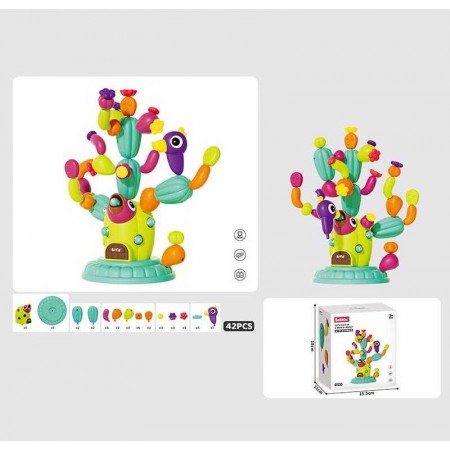 Конструктор BabyToys 955 A цветок блочный 42 детали