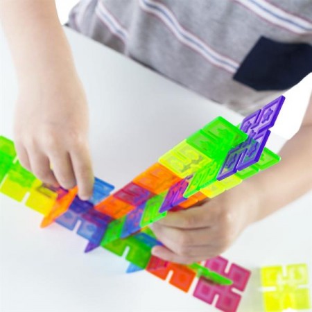 Конструктор Guidecraft Interlox Squares Квадрати, 96 деталей G16835 Конструктор Guidecraft Interlox Squares Квадрати, 96 деталей G16835