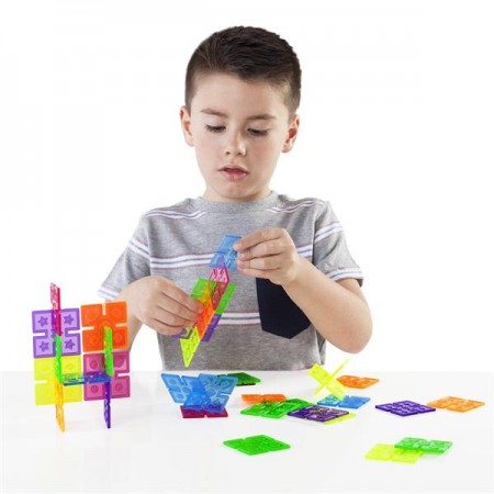 Конструктор Guidecraft Interlox Squares Квадрати, 96 деталей G16835 Конструктор Guidecraft Interlox Squares Квадрати, 96 деталей G16835