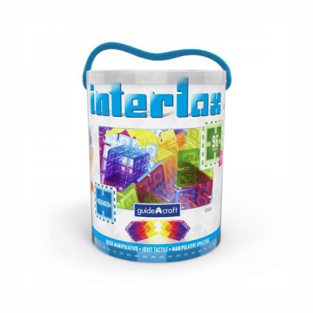 Конструктор Guidecraft Interlox Squares Квадрати, 96 деталей G16835 Конструктор Guidecraft Interlox Squares Квадрати, 96 деталей G16835