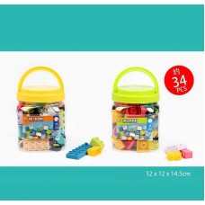 Блочный конструктор BabyToys HC 039-04, 34 детали, от 3 лет Блочный конструктор BabyToys HC 039-04, 34 детали, от 3 лет