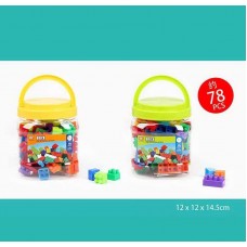 Блочный конструктор BabyToys HC 229-04, 78 деталей в ведре Блочный конструктор BabyToys HC 229-04, 78 деталей в ведре