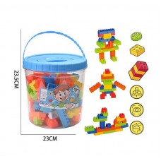 Блочний конструктор BabyToys J 543-1 у відрі різнокольоровий