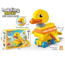Блочный конструктор BabyToys JS 613 B2 Каченя 32 элемента с колесиками Блочный конструктор BabyToys JS 613 B2 Каченя 32 элемента с колесиками