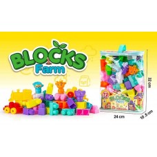 Конструктор BabyToys JS 8047 поезд 72 детали крупные