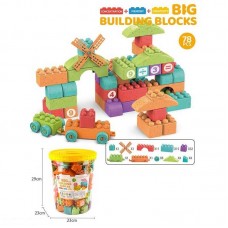 Блоковий конструктор BabyToys 78 деталей у відрі