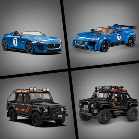 Конструктор LEGO® Speed Champions Jaguar Project 7 та Land Rover Defender
