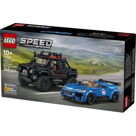 Конструктор LEGO® Speed Champions Jaguar Project 7 та Land Rover Defender