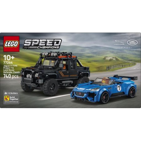 Конструктор LEGO® Speed Champions Jaguar Project 7 та Land Rover Defender