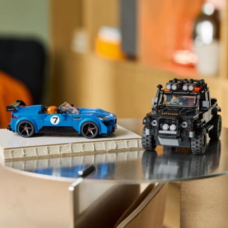 Конструктор LEGO® Speed Champions Jaguar Project 7 та Land Rover Defender