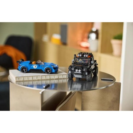 Конструктор LEGO® Speed Champions Jaguar Project 7 та Land Rover Defender