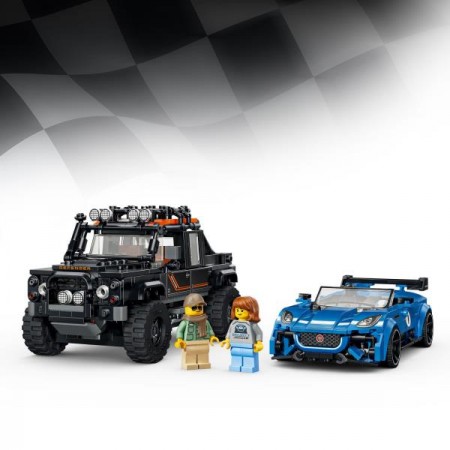 Конструктор LEGO® Speed Champions Jaguar Project 7 та Land Rover Defender