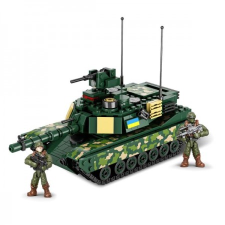 Конструктор KB 1136 військовий, танк, M1A2 Abrams, фігурки, 681дет, в кор-ці