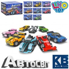 Конструктор KB 6001 машинки, інерційні, від 45 дет, 16шт (8видів) в дисплеї Конструктор KB 6001 машинки, інерційні, від 45 дет, 16шт (8видів) в дисплеї