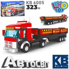 Конструктор машинка трейлер KB 6005, 323 деталі, 325мм