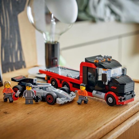 Конструктор LEGO® City Вантажівка для демонстрації F1® із перегоновим автомобілем Audi F1® 508 деталей
