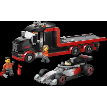 Конструктор LEGO® City Вантажівка для демонстрації F1® із перегоновим автомобілем Audi F1® 508 деталей