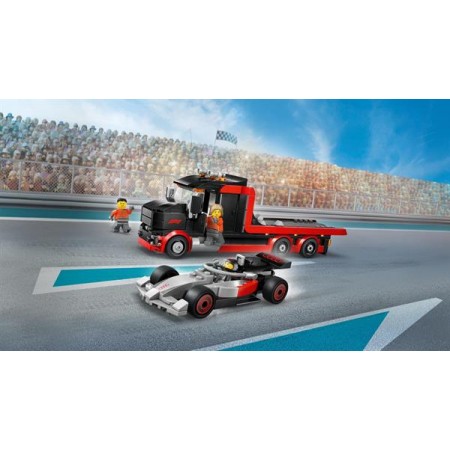 Конструктор LEGO® City Вантажівка для демонстрації F1® із перегоновим автомобілем Audi F1® 508 деталей