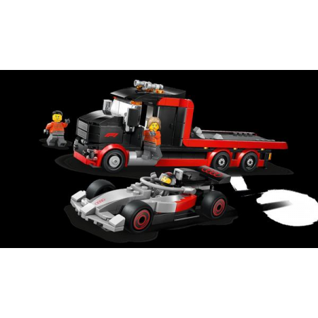 Конструктор LEGO® City Вантажівка для демонстрації F1® із перегоновим автомобілем Audi F1® 508 деталей