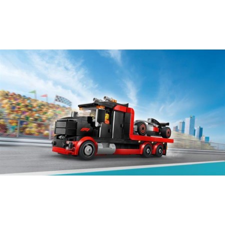 Конструктор LEGO® City Вантажівка для демонстрації F1® із перегоновим автомобілем Audi F1® 508 деталей
