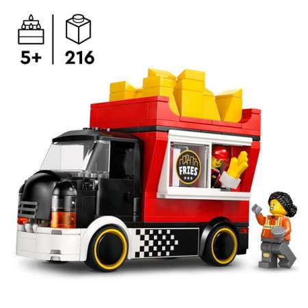Конструктор LEGO City Вантажівка з картоплею фрі 216 Деталей Конструктор LEGO City Вантажівка з картоплею фрі 216 Деталей