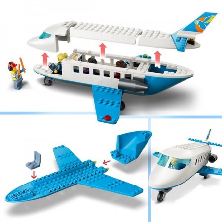 Конструктор LEGO® City Пассажирский самолёт — конструктор игрушечного самолёта, 118 деталей Конструктор LEGO® City Пассажирский самолёт — конструктор игрушечного самолёта, 118 деталей