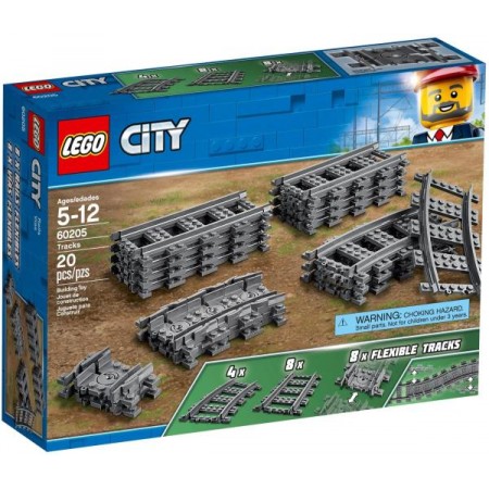 Конструктор LEGO City Рельсы 20 деталей Конструктор LEGO City Рельсы 20 деталей