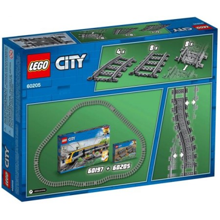 Конструктор LEGO City Рельсы 20 деталей Конструктор LEGO City Рельсы 20 деталей