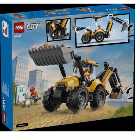 Конструктор LEGO® City Жовтий екскаватор-навантажувач - Будівельна іграшка, 301 деталей Конструктор LEGO® City Жовтий екскаватор-навантажувач - Будівельна іграшка, 301 деталей
