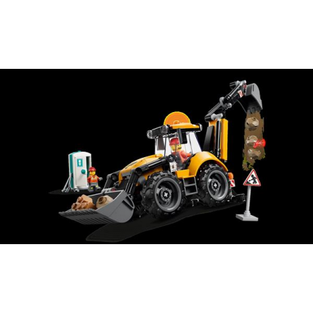 Конструктор LEGO® City Жовтий екскаватор-навантажувач - Будівельна іграшка, 301 деталей Конструктор LEGO® City Жовтий екскаватор-навантажувач - Будівельна іграшка, 301 деталей