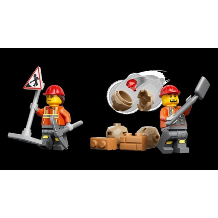 Конструктор LEGO® City Жовтий екскаватор-навантажувач - Будівельна іграшка, 301 деталей Конструктор LEGO® City Жовтий екскаватор-навантажувач - Будівельна іграшка, 301 деталей