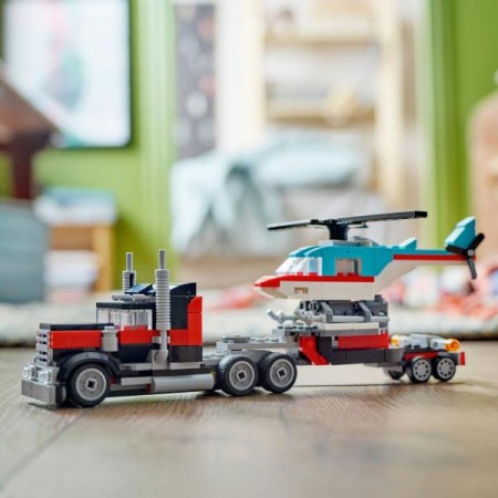 Конструктор LEGO Creator Бортовой грузовик с вертолетом 270 деталей Конструктор LEGO Creator Бортовой грузовик с вертолетом 270 деталей
